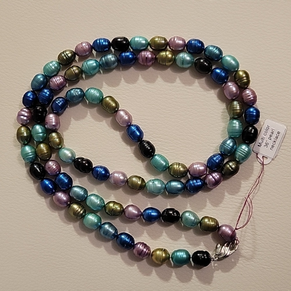 Honora multi colored pearl necklace 30"